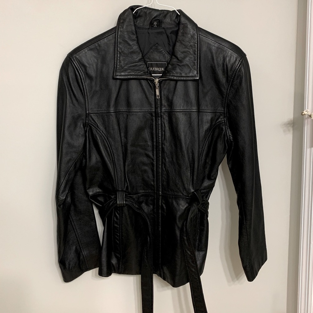 Outbrook- black leather jacket